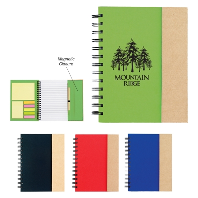 60 Page Lined Notebook with Sticky Notes and Sticky Flags